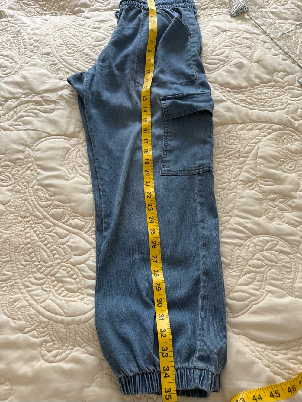 Sanctuary Women’s Blue Cargo Jogger Jeans - Casual Utility Pants - Picture 6 of 7